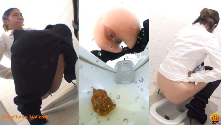 Japanese Girls In Toilet Room Make Are A Lot Of Poop And Pee CENSORED