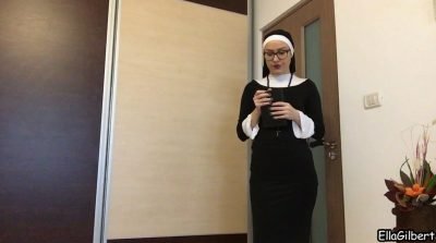 Dirty Crazy Nun - Ella Gilbert - HD 720p (Scat Solo, Amateurs Scat, Smearing, Poop Videos)